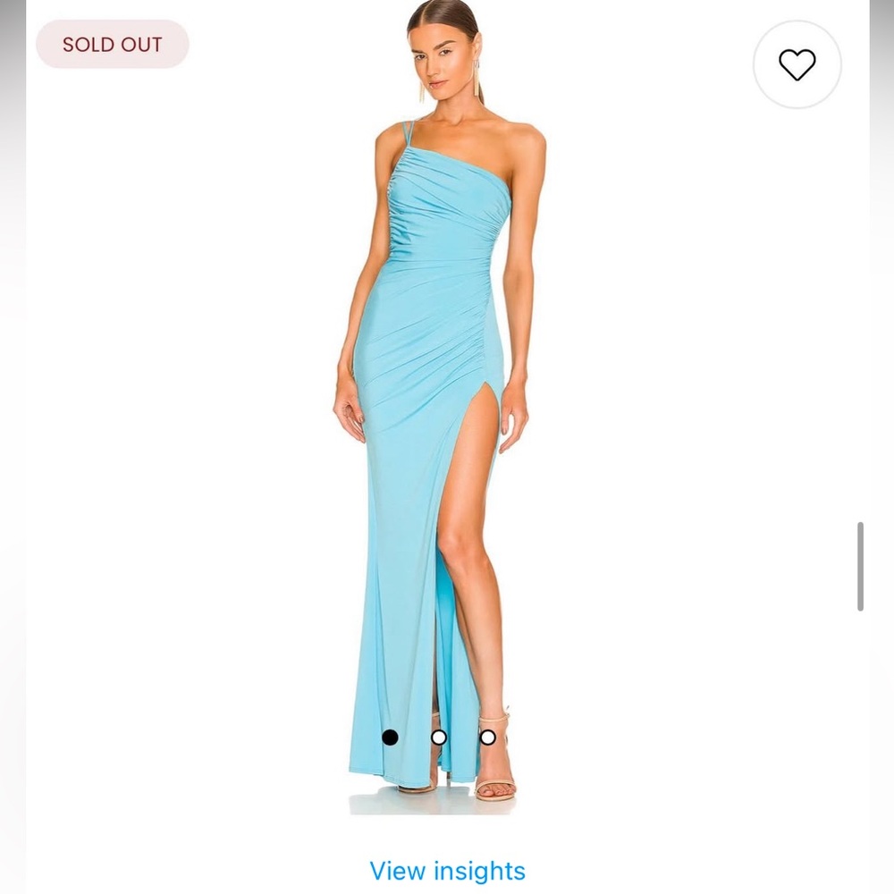 Katie May Revolve, Cyan, Winnipeg Gown, Medium, One shoulder